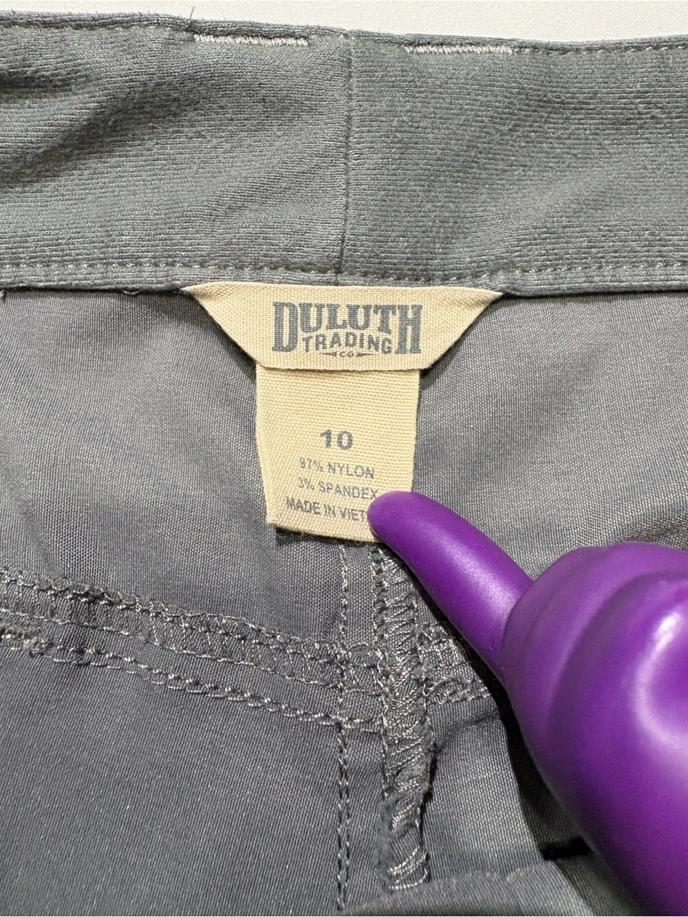 Duluth Flex Dry on the Fly grey hiking cargo size 10 women’s - Picture 4 of 5